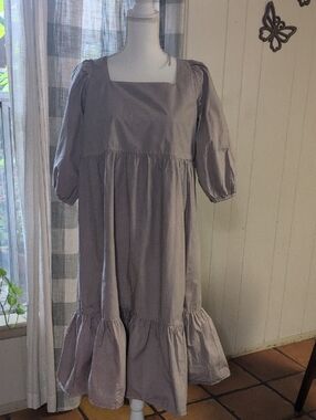 Oak+Fort Tie Back Cotton Dress.